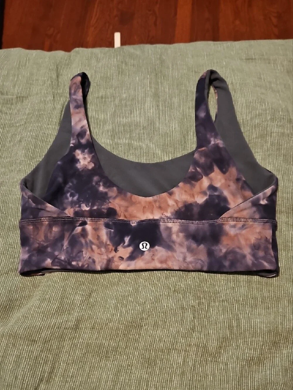 Lululemon Tie-Dye/Grey Reversible Scoop Neck Sports Bra